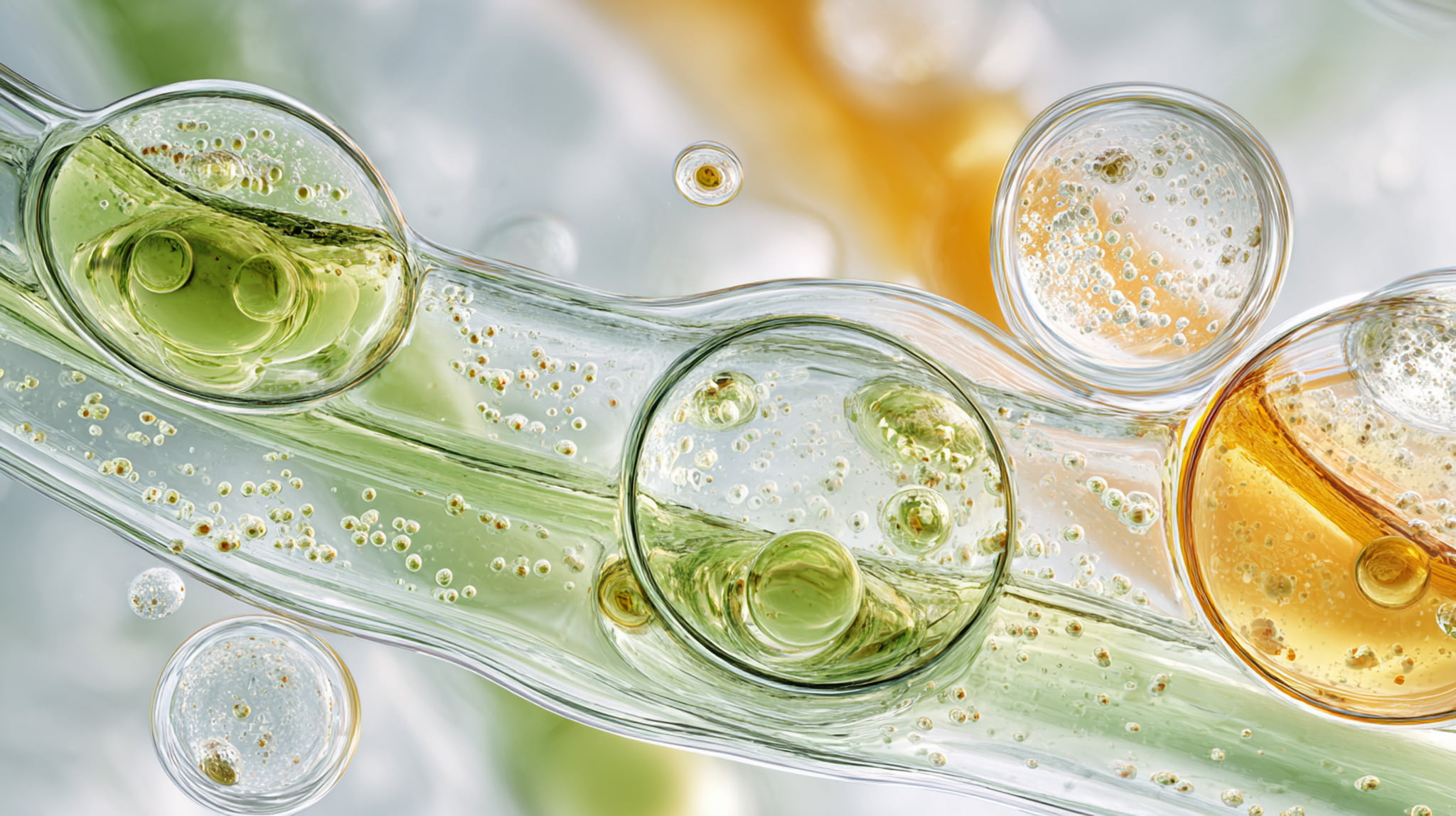 Ki-generiertes Bild einer Mikroskop-Aufnahme von Chlororform und anderen Stoffen