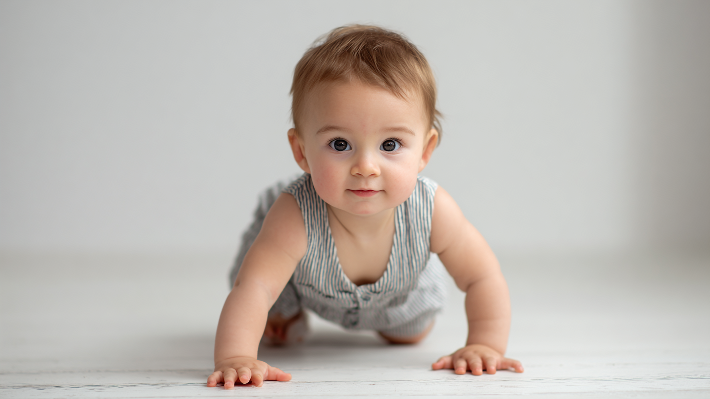 Foto eines krabbelnden Babys